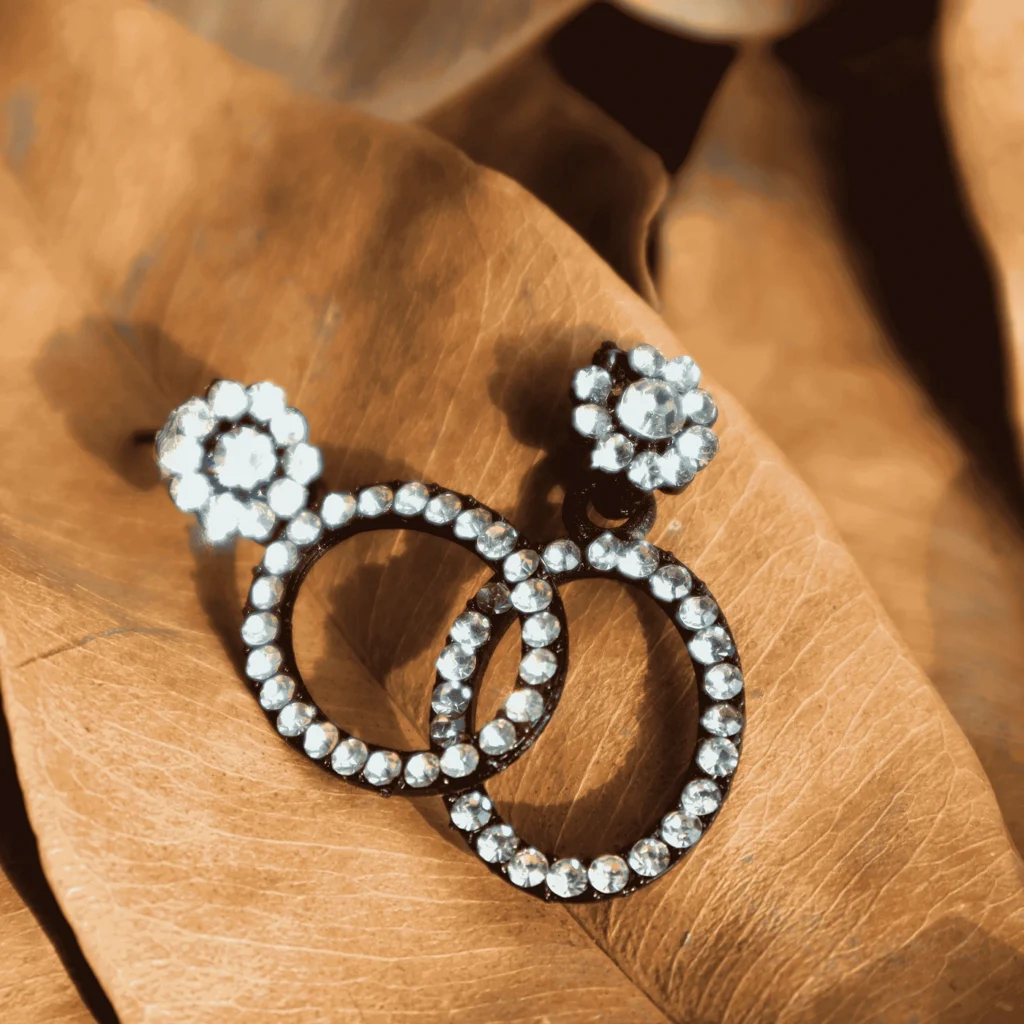 Elegant Crystal Double Hoop Earrings